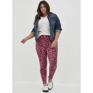 NWT Torrid Premium Legging, Full Length, Pink Funky Leo, Inseam 27", Sz. 3